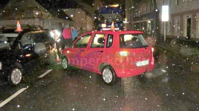 Řidička v Jeseníku pod vlivem alkoholu nabourala další vozidlo