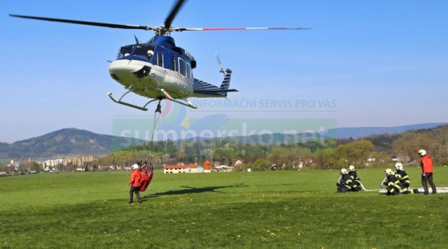 V Šumperku na letišti budou cvičit hašení požárů vrtulníkem