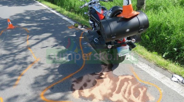U Vlčic na Jesenicku se těžce zranil motorkář