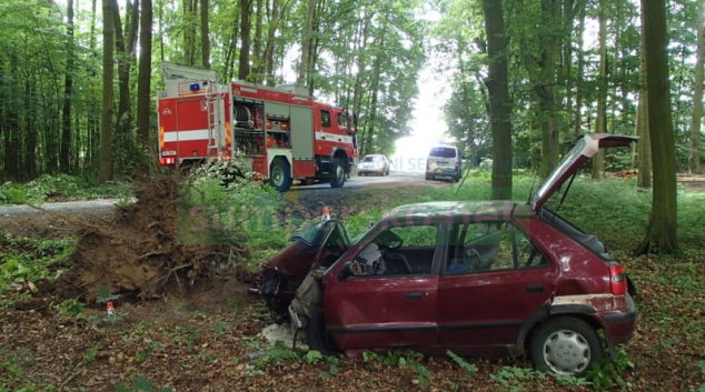 AKTUALIZOVÁNO!Po kolizi vozidlo čelně narazilo do stromu