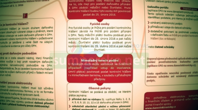 Finanční správa oznamuje novinku týkající se kontrolního hlášení DPH