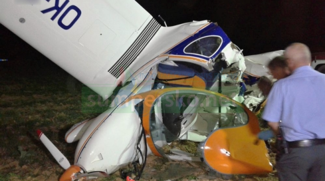 Srážka dvou ultralightů u Dlouhé Loučky