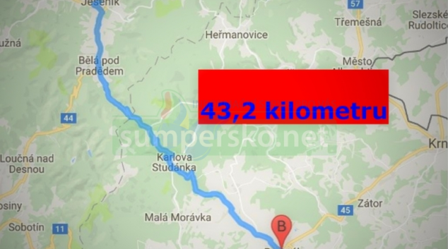 Opilý řidič s 3,41 promile ujel trasu z Bruntálu do Jeseníku