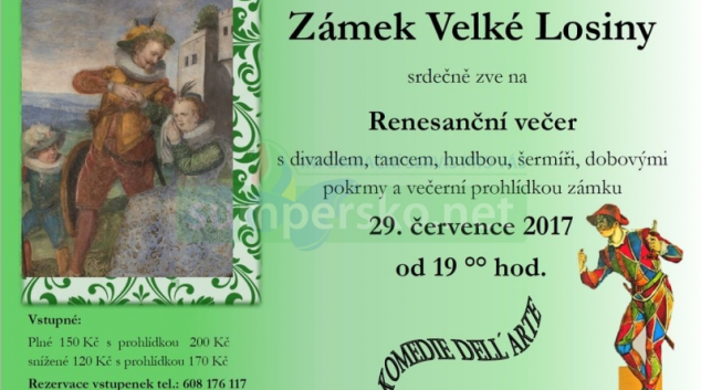 Renesanční večer na zámku Velké Losiny
