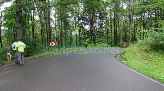 Řidič u Černé Vody přejel do protisměru