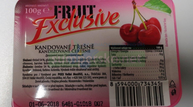 Inspekce zakázala prodávat tunu kandovaných třešní
