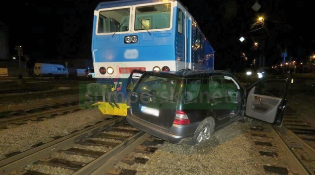 Nehoda na přejezdu v Šumperku