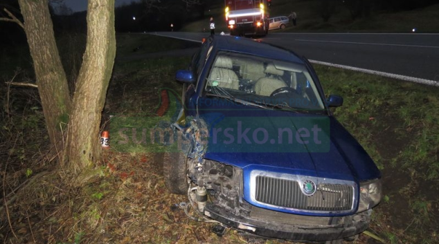Unavený řidič havaroval na Šumpersku