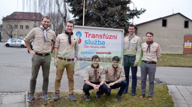 Šumperští skauti ze střediska Rudy Knotka darovali krev