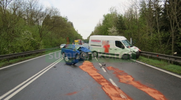Havárie čtyř vozidel na Mohelnicku