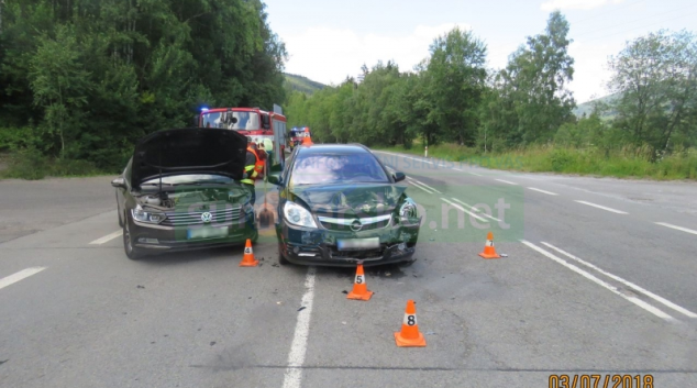 Kolize dvou vozidel na Jesenicku se neobešla bez zranění