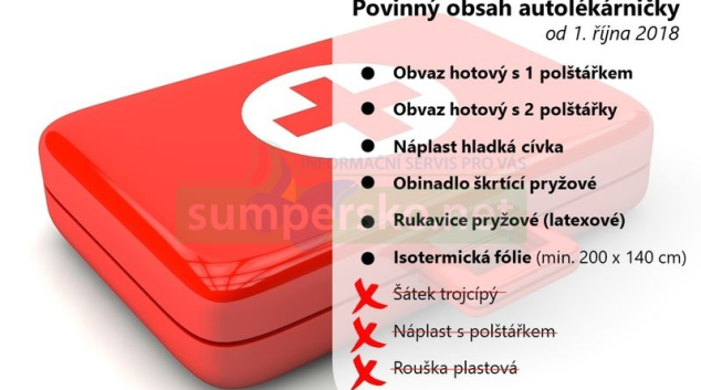 Povinná výbava autolékárničky se má změnit