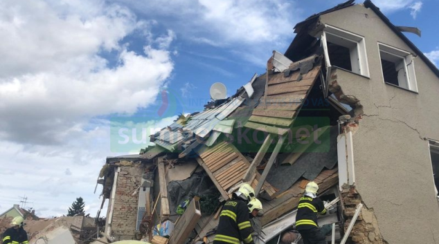 V Mostkovicích vybuchl rodinný dům