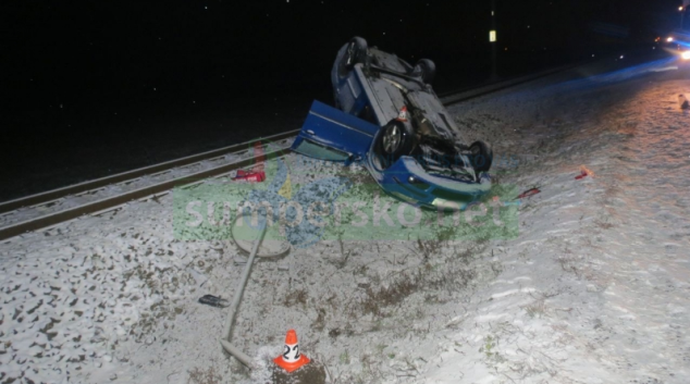 Rychlá jízda na zasněžené silnici se vymstila motoristce na Šumpersku