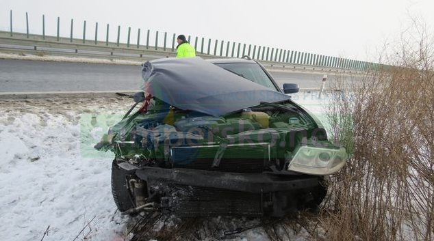 Dopravní nehoda při předjíždění na obchvatu Zvole