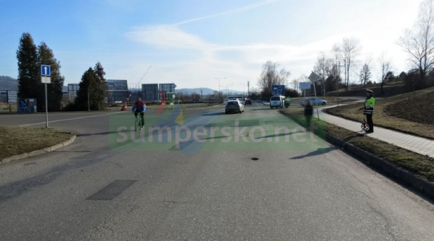 Cyklista v Šumperku z místa nehody odešel