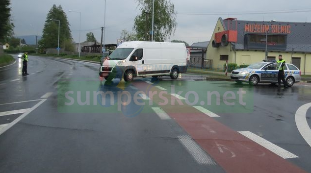 Motorista v Šumperku nedal přednost cyklistce