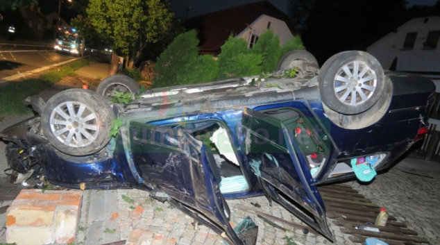  V Bludově v noci havaroval podnapilý řidič