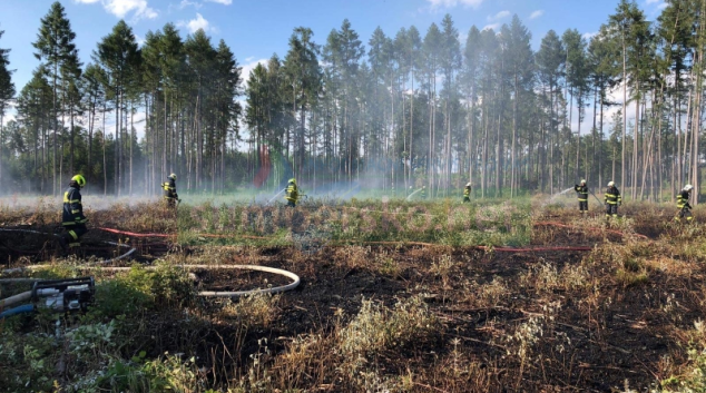 Lesní požáry v Olomouckém kraji likvidovalo čtrnáct jednotek hasičů