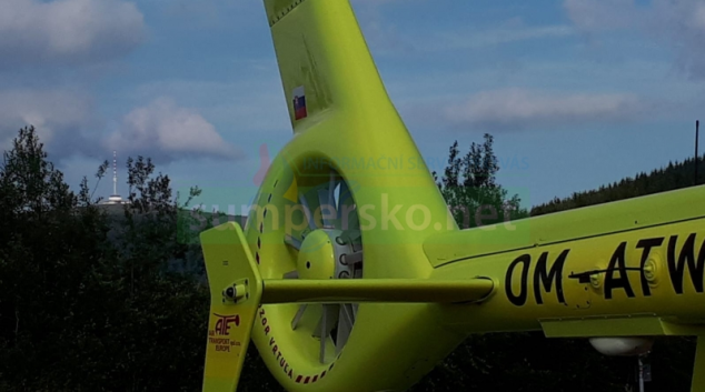 V Jeseníkách se těžce zranil chlapec na koloběžce