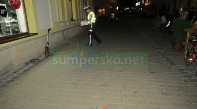 Na Hlavní třídě v Šumperku došlo ke střetu dvou cyklistů