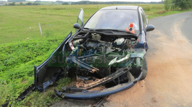 Mladý řidič u Bohuslavic podcenil rychlou jízdu