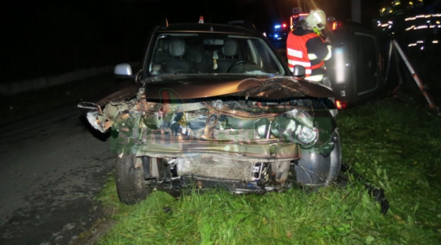 Čelní střet vozidel v Horních Studénkách