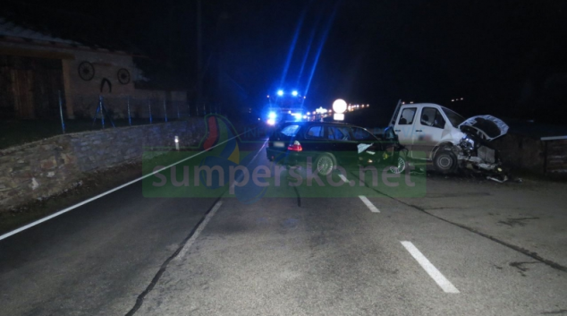 Čelní srážka vozidel v Bohdíkově