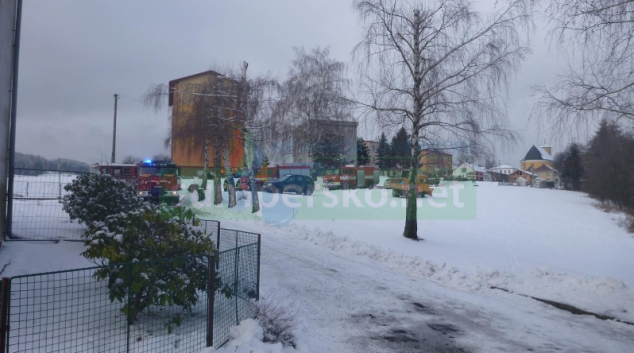 Hasiči na Šumpersku zasahovali v prostorách přístavby školy