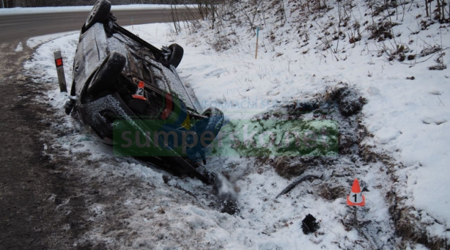 Mladá řidička havarovala mezi Bušínem a Bukovicemi