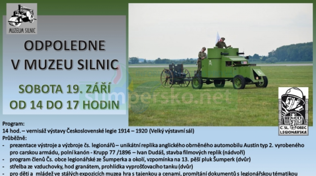 Legionářské odpoledne v Muzeu silnic ve Vikýřovicích
