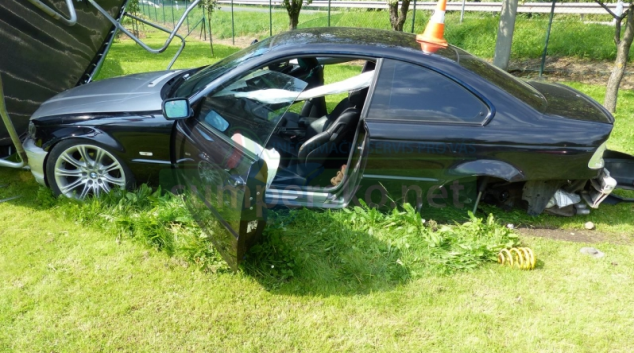 Rychle jedoucí řidič na Jesenicku porazil dětskou trampolínu