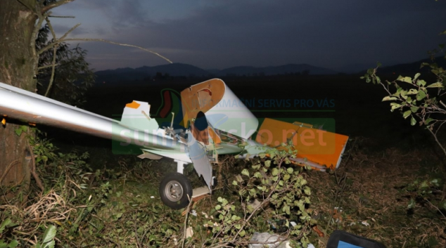 Pád ultra lehkého letadla na Šumpersku