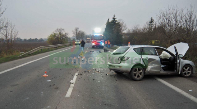 Dopravní nehoda čtyř vozidel na Šumpersku