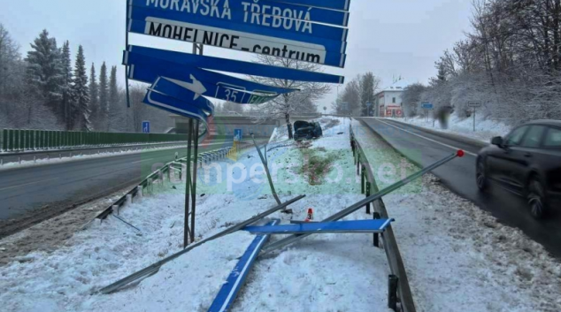 Motoristé bourali u Mohelnice