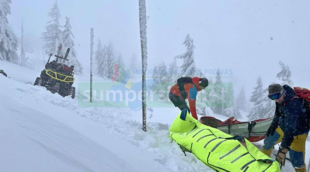 Náročný zásah Horské služby v Jeseníkách