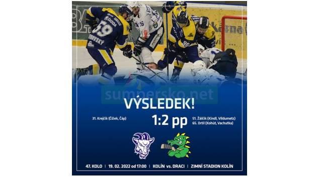 SC Kolín vs Draci Pars Šumperk 1:2p