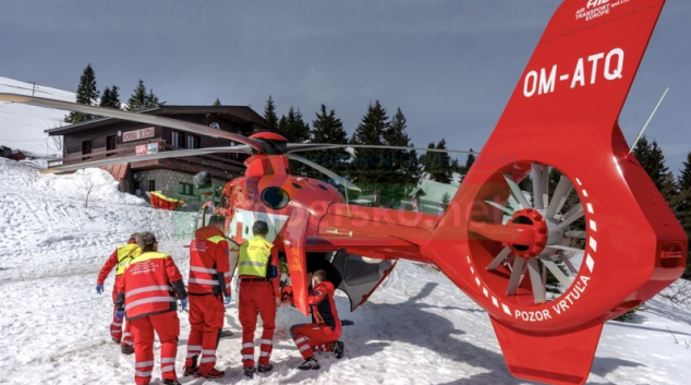 Záchrana ženy na sjezdovce na Ovčárně