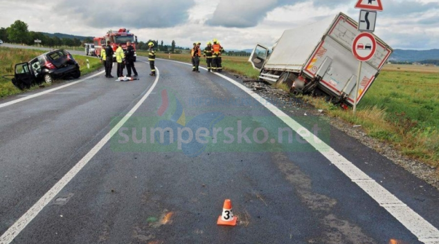 Řidička u Libivé přejela do protisměru