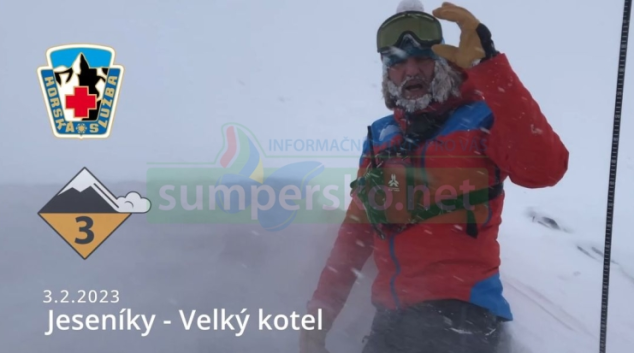 Horská služba vyhlásila v Jeseníkách 3.stupeň lavinového nebezpečí