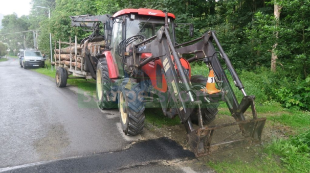 Havárie traktoru na Jesenicku