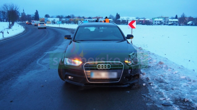 Čelní střet vozidel na Šumpersku