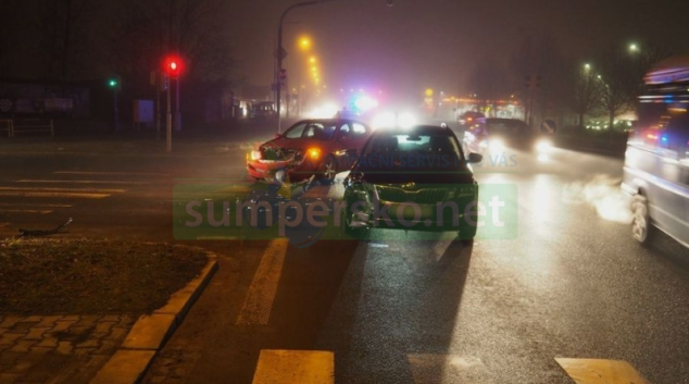 Nehoda na křižovatce v Šumperku