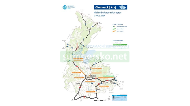 Plánované investice ŘSD v Olomouckém kraji