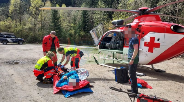 Horská služba v Jeseníkách transportovala zraněného