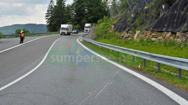 Motorkář havaroval na Červenohorském sedle