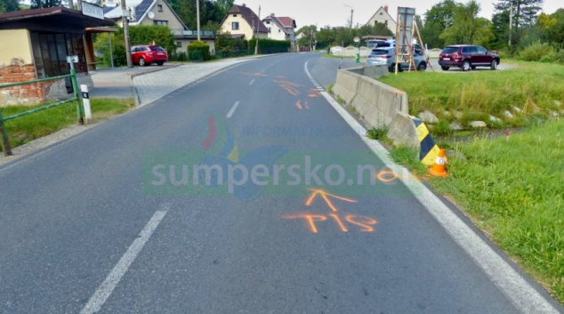 Řidička skončila s autem na zastávce