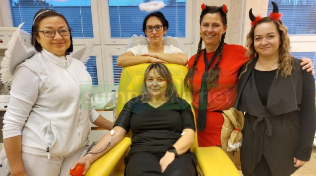 Čertovské odběry na transfúzní službě