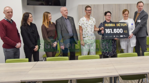 Dětská klinika obdržela přes 160 tisíc korun od štědrých dárců.