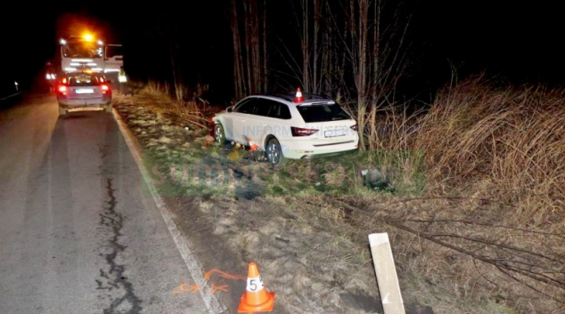 Zalekl se přebíhajících srnek